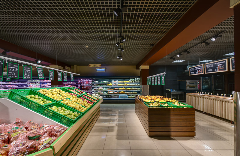 освітлення зони продуктів