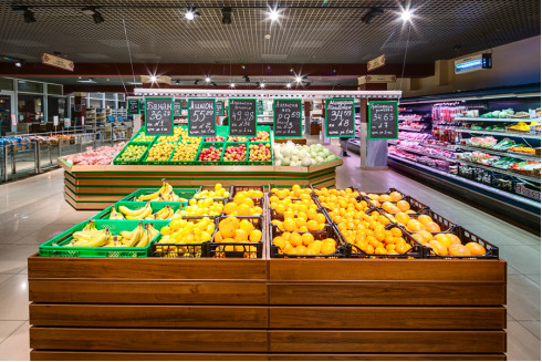 Освещение супермаркетов и продуктовых магазинов