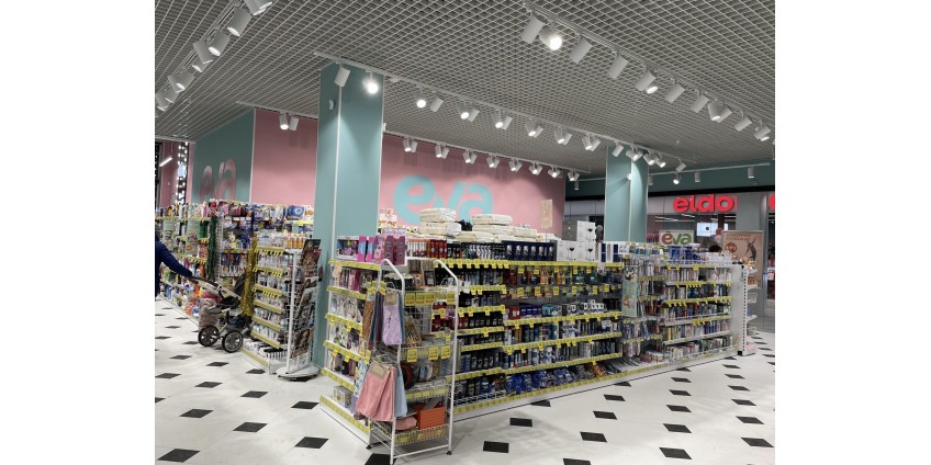 Eva — освещение для магазина товаров красоты и ухода Eva — освещение для магазина товаров красоты и ухода