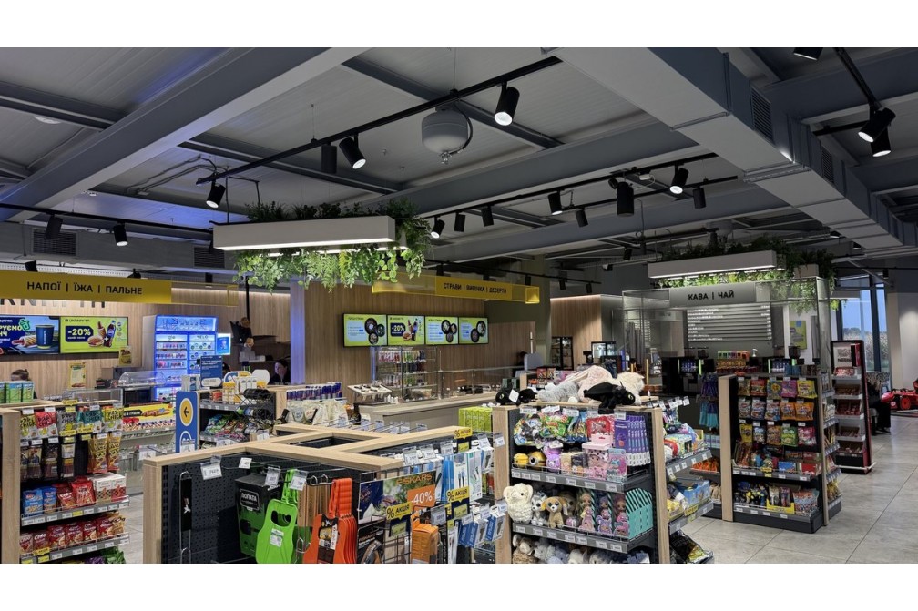 Fuel station lighting: canopy, shop, café, site