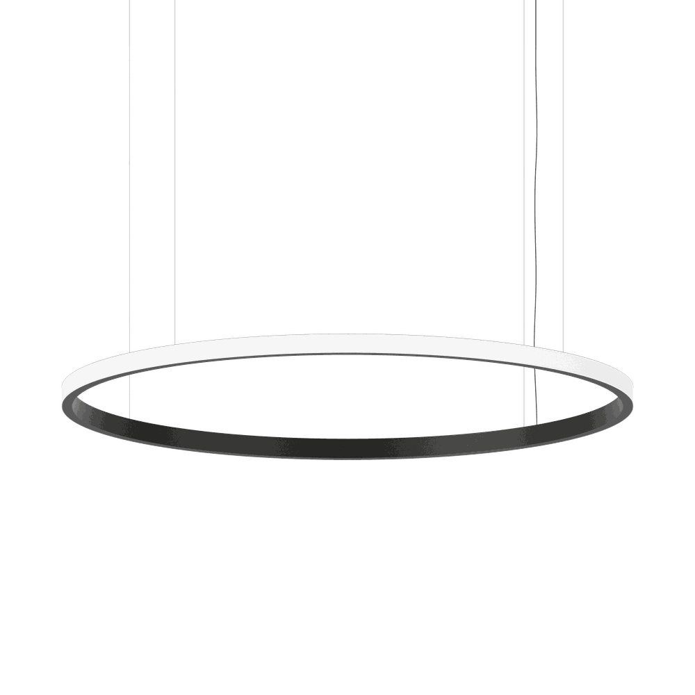 Figurative ring lamp LIGHT-OUT 1.2D 100W 4000K Black 80ra FO