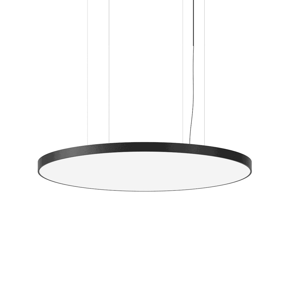 Shaped luminaire round PANCAKE 0.6D 20W 4000K Black 80ra FO