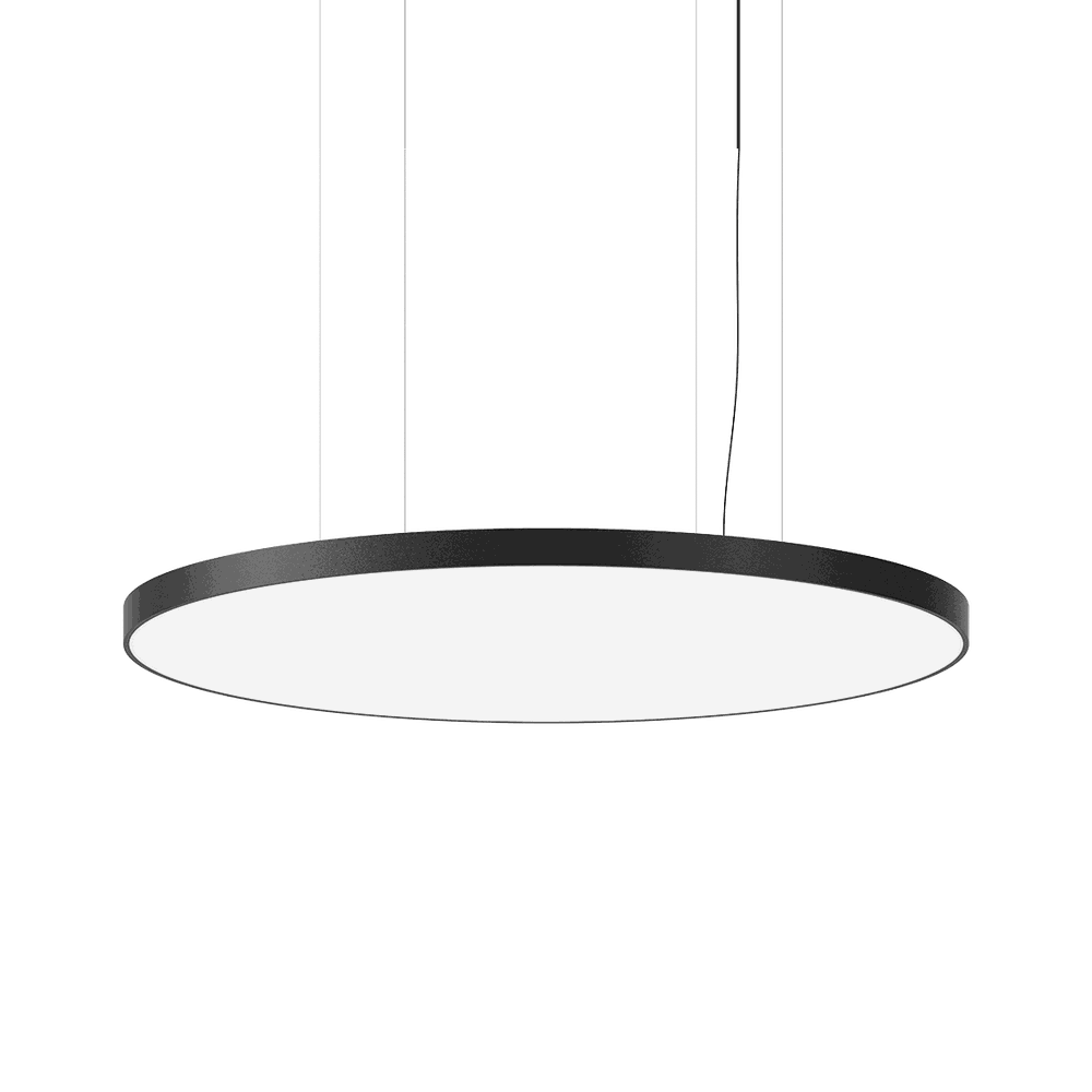 Figurative luminaire round PANCAKE 0.8D 65W 4000K Black 80ra FO
