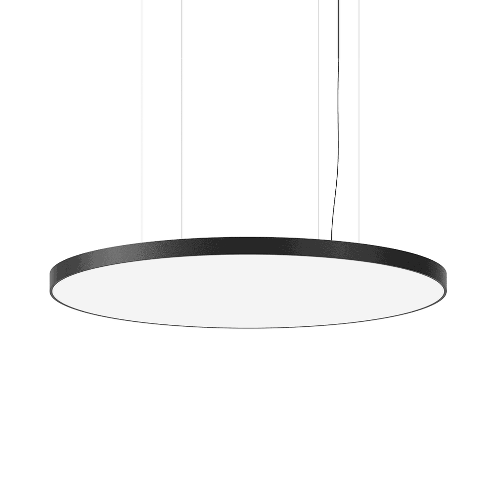 Shaped luminaire round PANCAKE 1.0D 20W 3000K Black 80ra FO
