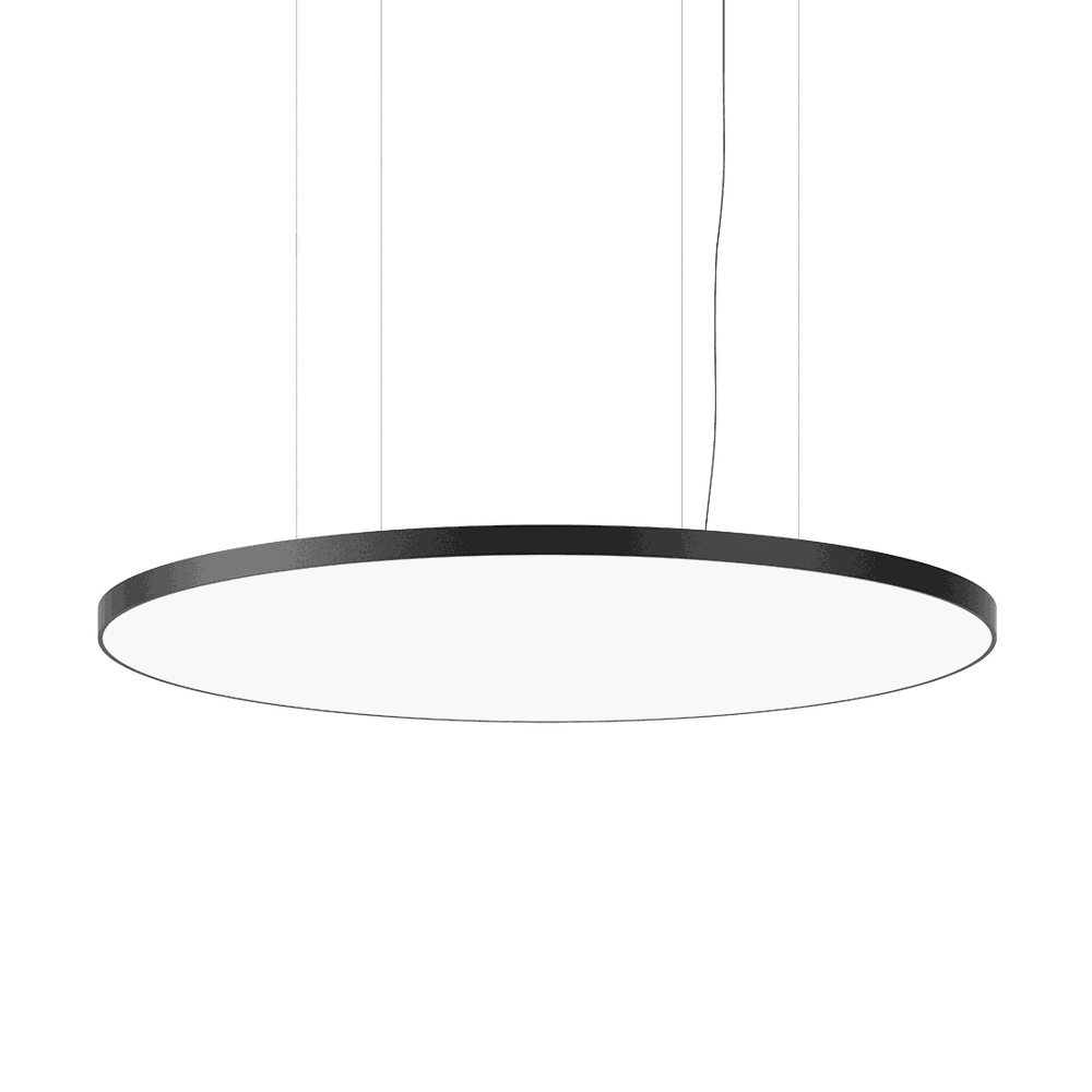 Figurative luminaire round PANCAKE 1.2D 20W 4000K Black 80ra FO