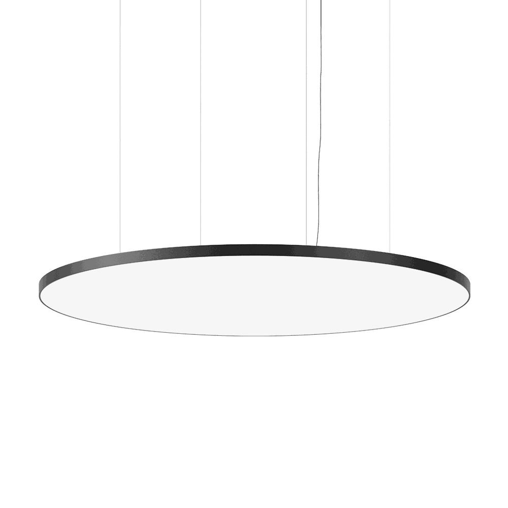 Shaped luminaire round PANCAKE 1.5D 100W 4000K Black 80ra FO