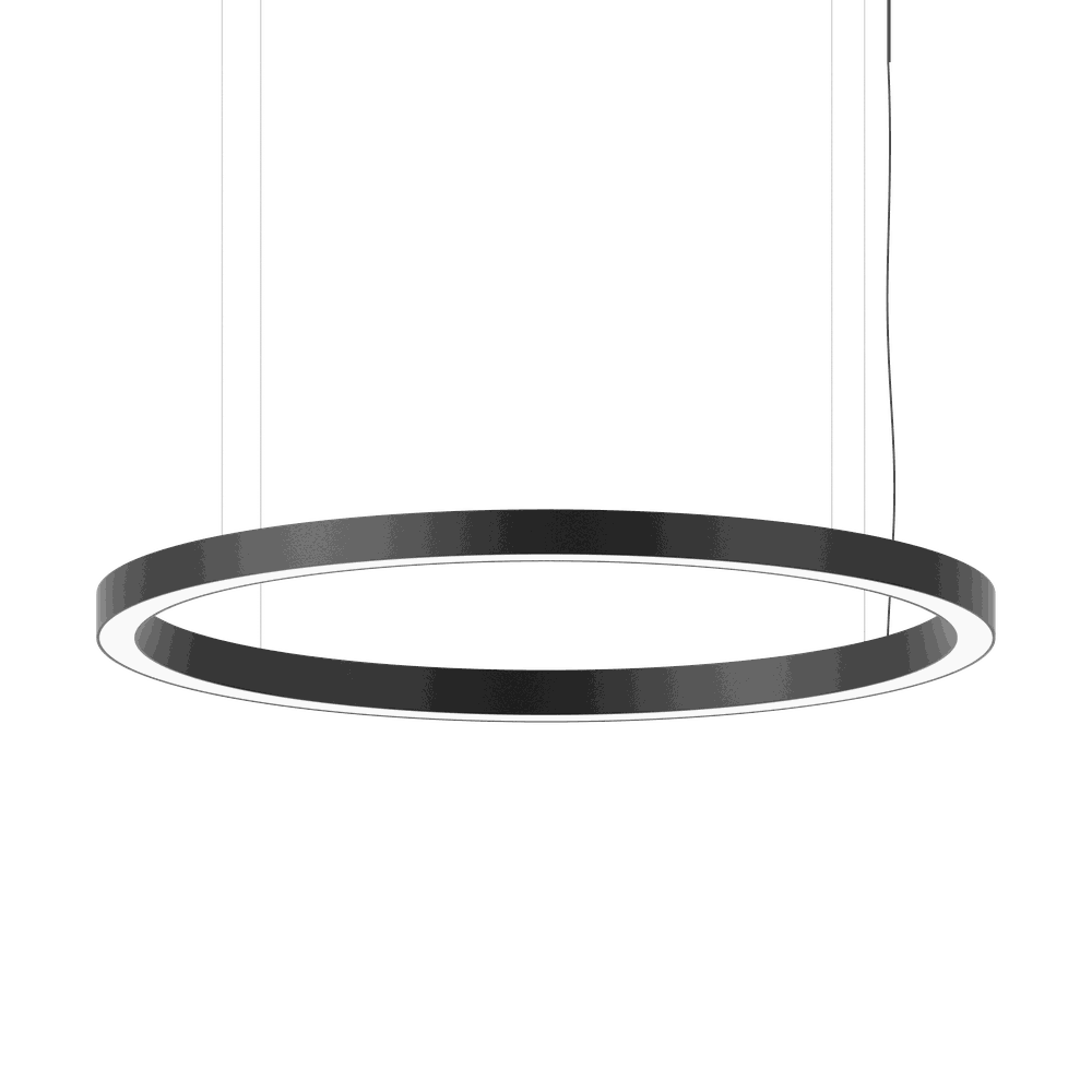 Figurative ring lamp SATURN 1.2D 100W 4000K Black 80ra FO