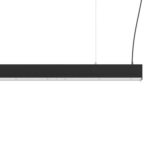 Лінійний світильник підвісний RAY-L 2.0M 41W (L1 (21W/m) 4000K 80ra 90° Чорний  FO IP40