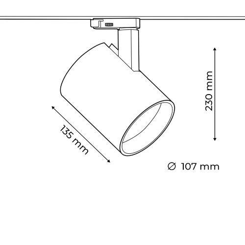 Прожектор SHOOTER-L TRL150-135-ID 30W 3000K 80ra 60° Чорний 3F+PS FO