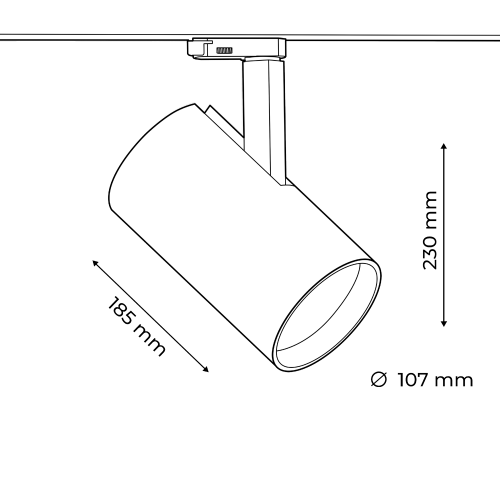 Прожектор SHOOTER-L TRL150-185 30W 2700K 90ra 38° Чорний 1F FO