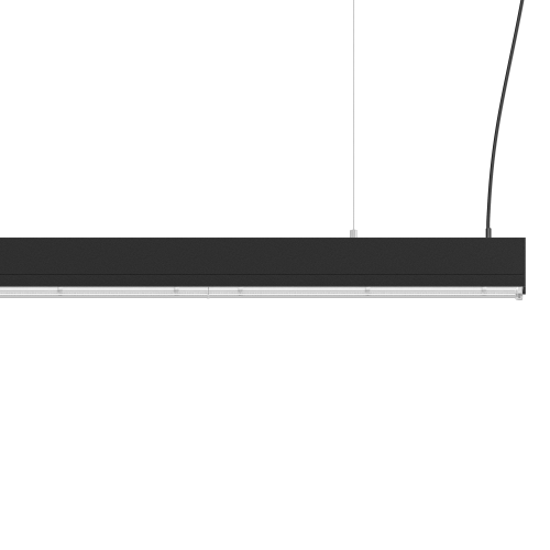 Лінійний світильник підвісний RAY-L 1.2M 24W (L1 (21W/m) 4000K 80ra 90° Чорний  FO IP40
