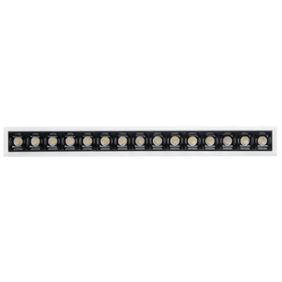 Встраиваемый светильник прямоугольный EDGE BDL45-15 30W 3000K 90ra 45° Белый FO IP44 + Черная Вставка