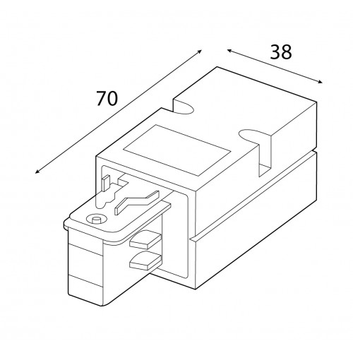 Подключение питания TRACK-3F L FEEDER Белый