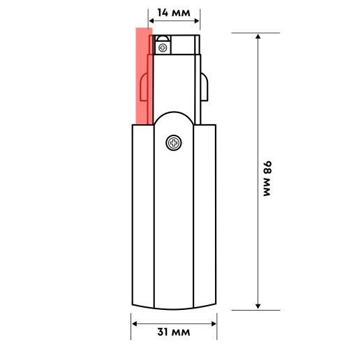 Подключение питания TRACK-3F L FEEDER Белый