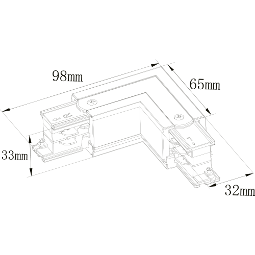 З'єднання кутове TRACK-3F L CORNER Білий