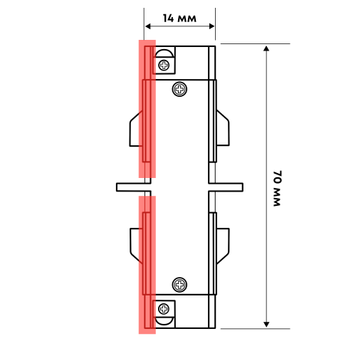 З\'єднання пряме коротке TRACK-3F  STRAIGHT Білий