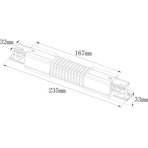 З\'єднання пряме коротке TRACK-3F  STRAIGHT Чорний