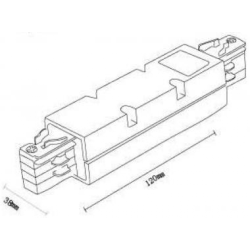 З\'єднання пряме коротке TRACK-3F  STRAIGHT Чорний