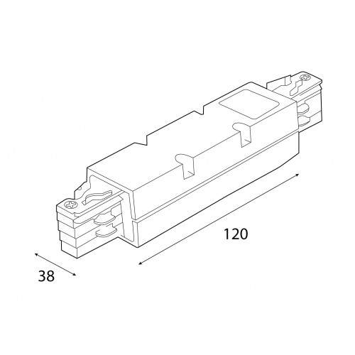 З\'єднання пряме коротке TRACK-3F  STRAIGHT Чорний