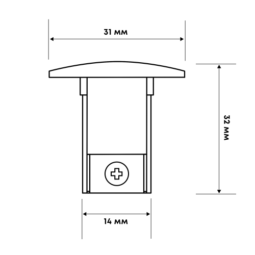 Заглушка торцевая TRACK-3F ENDCAP Черный