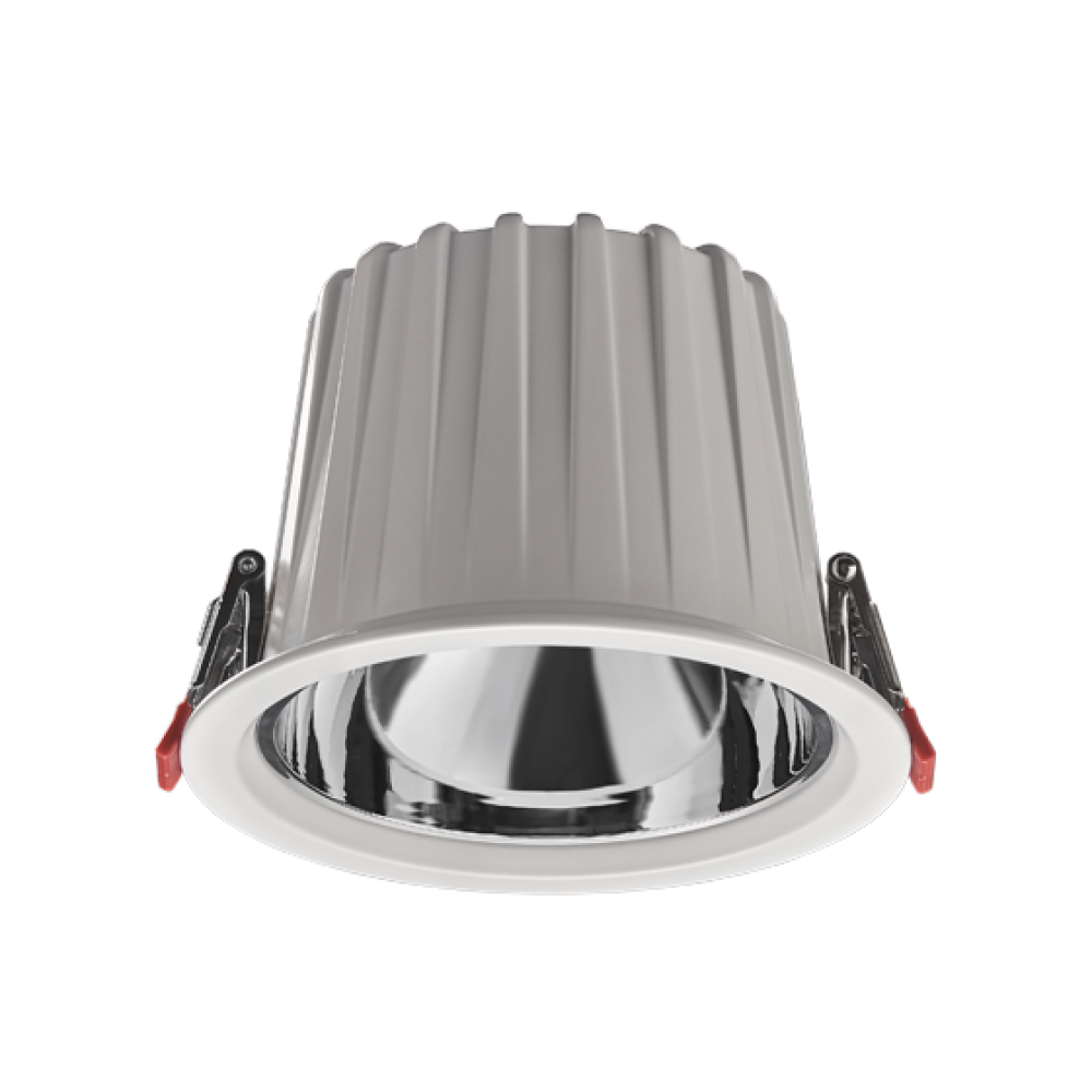 Врізний світильник круглий AISLE SLR165R 30W 3000K 90ra 38° Білий FO   + Хром Вставка