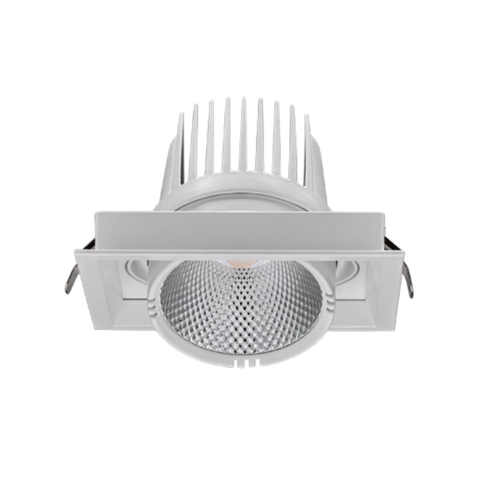 Врізний світильник квадратний SQUARE ELS166R 30W 3000K 90ra 38° Чорний FO
