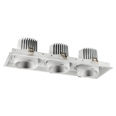 Встраиваемый светильник прямоугольный SQUARE ELS166Rx3 108W 3000K 90ra 38° Белый FO