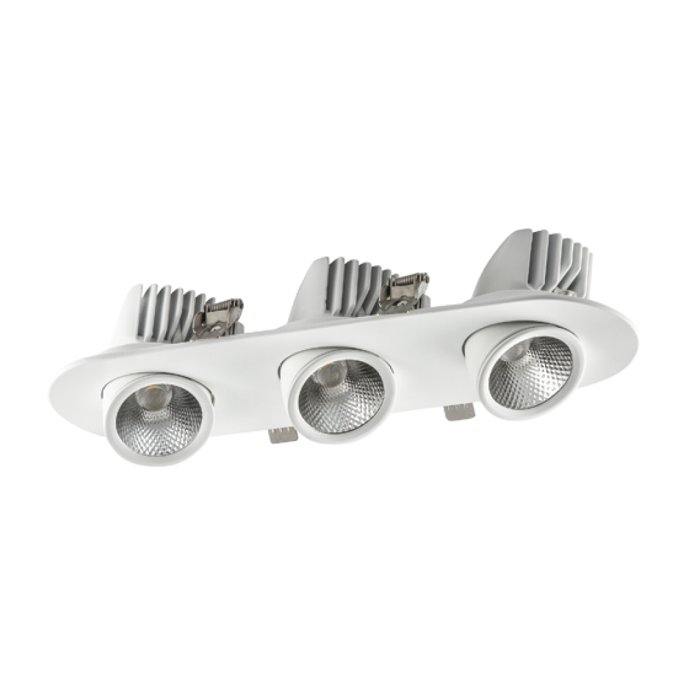 Встраиваемый светильник круглый PIXEL MINI GLR89Rx3 30W 3000K 80ra 38° Черный FO