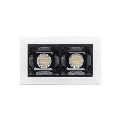 Встраиваемый светильник прямоугольный EDGE BDL45-2 4W 3000K 90ra 45° Белый FO IP44 + Черная Вставка