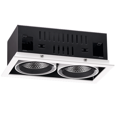 Встраиваемый светильник прямоугольный SQUARE MINI ELS134Rx2 22W 3000K 80ra 38° Черный FO
