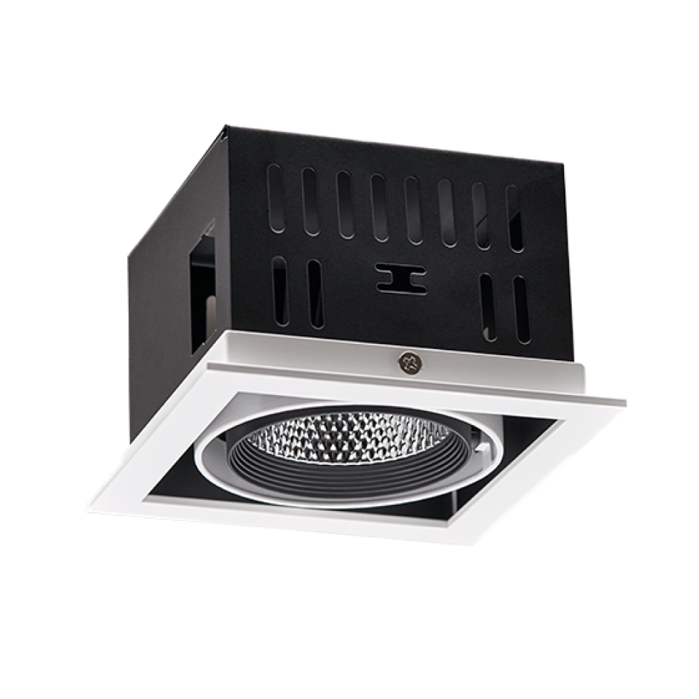 Врізний світильник квадратний SQUARE MINI ELS134R 11W 3000K 90ra 38° Чорний FO  +Сота