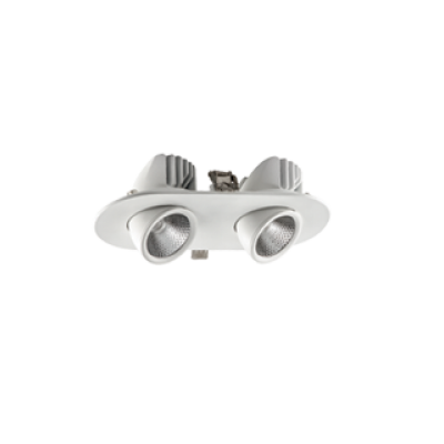 Встраиваемый светильник круглый PIXEL MINI GLR89Rx2 15W 3000K 80ra 38° Белый FO
