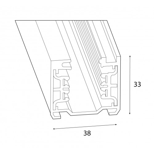 Шинопровід TRACK-3F  1.0M Білий