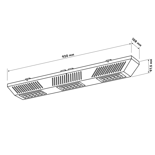 Вуличний світильник накладний SKYLINE SLA-920-98 150W 4000K 70ra 90° Сірий IP65