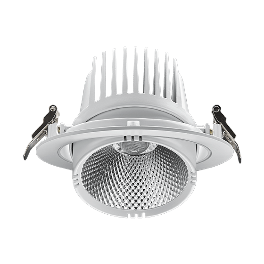 Врізний світильник круглий SQUARE ELS166C 30W 4000K 80ra 60° Чорний FO