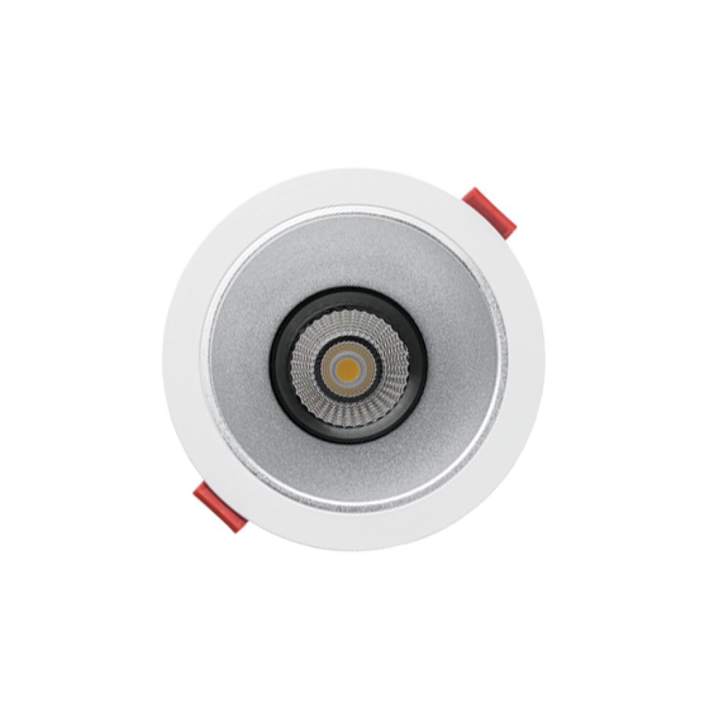 Врізний світильник круглий AISLE SLR110R 10W 4000K 80ra 45° Білий FO IP44  + Біла Вставка
