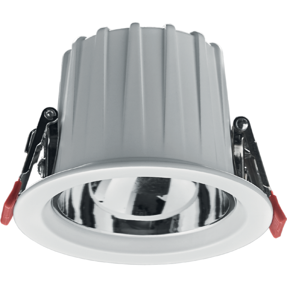 Врізний світильник круглий AISLE SLR110R 14W 3000K 90ra 45° Білий DALI   + Хром Вставка