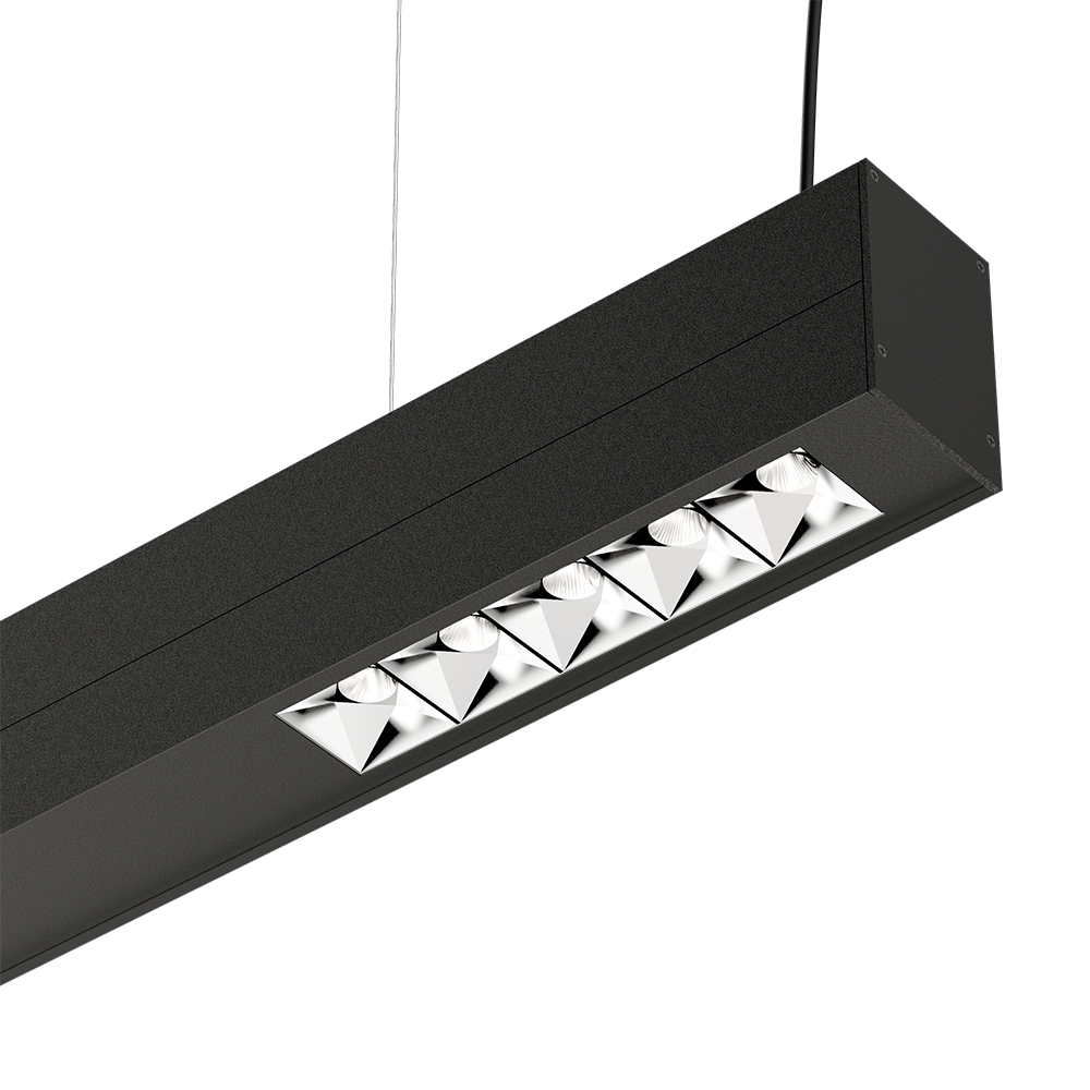 Лінійний світильник підвісний EDGE-LINE 5.0M 32W (L0 (12W/m) 3000K 90ra 15° Чорний  FO IP44