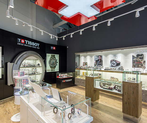 Вітрини Tissot у магазині годинників Zifferblatt, Київ